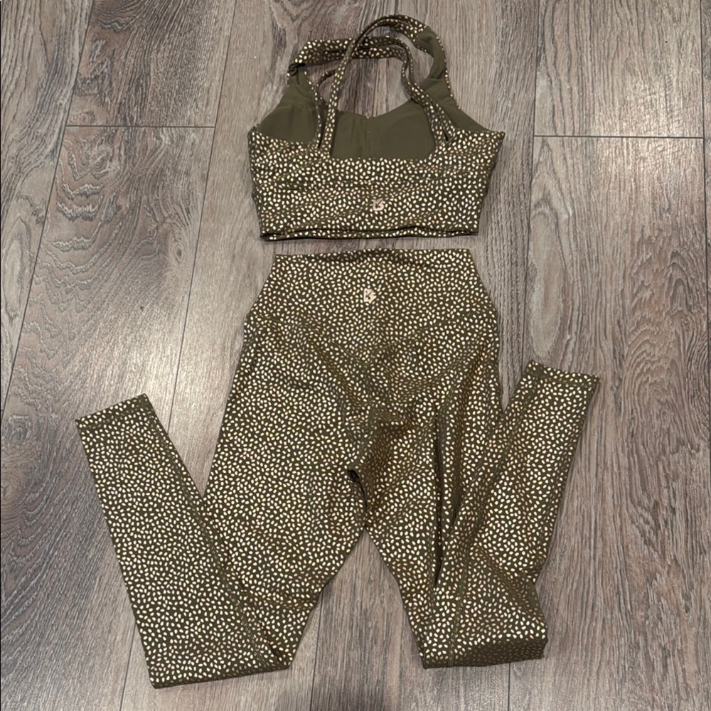 Olive Green Polka Dot Women's Jumpsuit